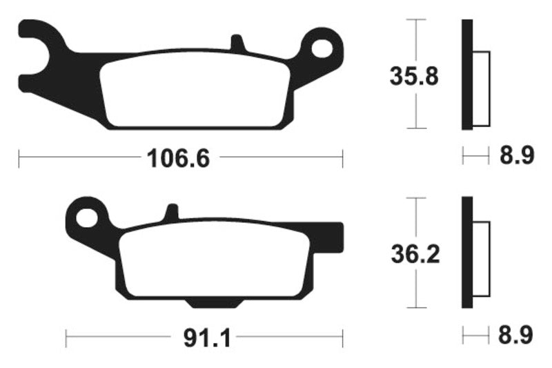 Tecnium MX/ATV Sintered Metal Pads - Mo351 1022892