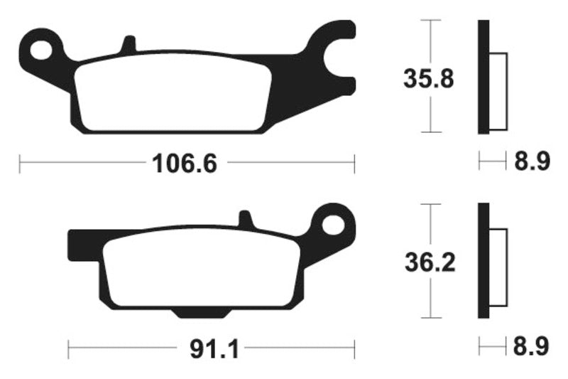 Tecnium MX/ATV Sintered Metal Brake Pad - Mo352 1022893