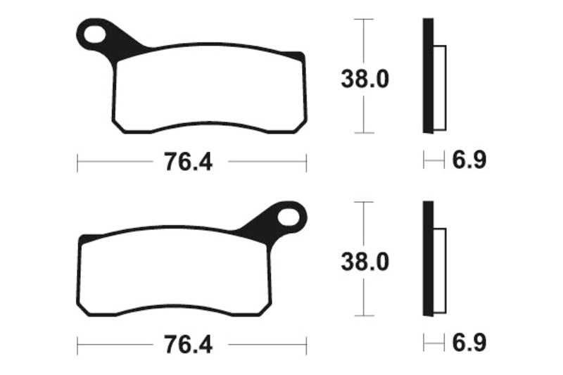 Tecnium MX/ATV Sintered Metal Frake Pad - Mo366 1022896