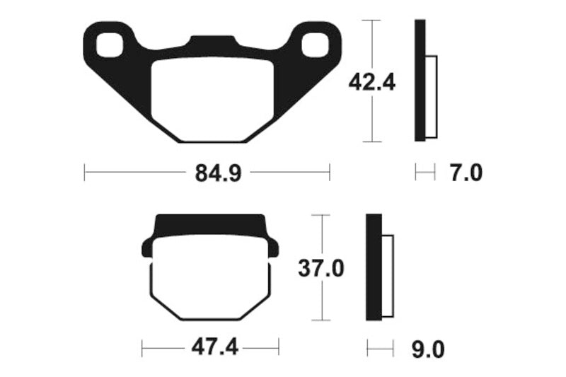 Tecnium MX/ATV Sintered Metal Brake Pad - Mo44 1022912