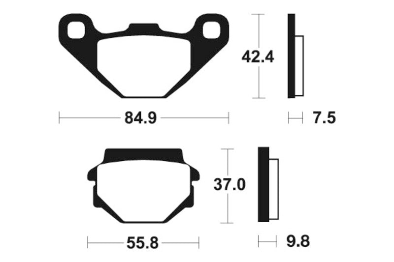 Tecnium MX/ATV Sintered Metal Frake Pads - Mo46 1022913