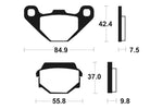 Tecnium MX/ATV Sintered Metal Frake Pads - Mo86 1022922