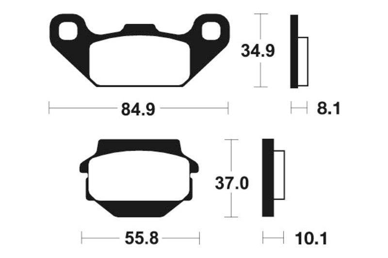 Tecnium MX/ATV Sintered Metal Pads - Mo91 1022924