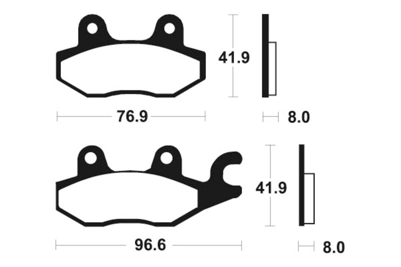 Tecnium Racing MX/ATV Sintered Metal Pads - Mor138 1022949