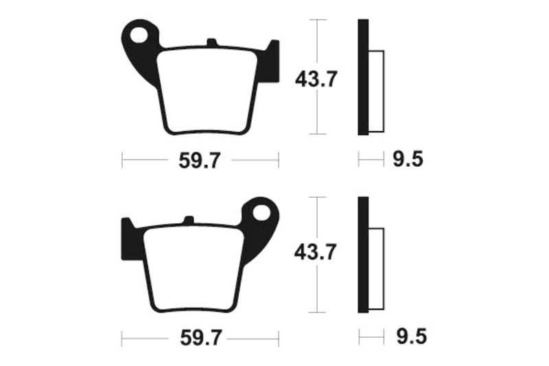 Tecnium Racing MX/ATV Sintered Metal Brake Pads - MOR277 1022972