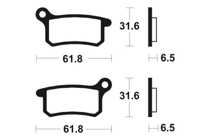 Tecnium Racing MX/ATV Sintered Metal Pads - MOR283 1022973