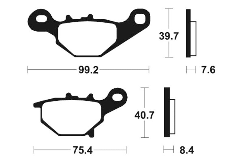 Tecnium Racing MX/ATV Sintered Metal Pads - MOR320 1022986