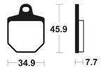 Tecnium Racing MX/ATV Sintered Metal Brake Pad - Mor343 1022992