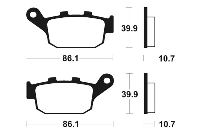 Tecnium Street Performance Sintered Metal Brake Pad - MR114 1023034