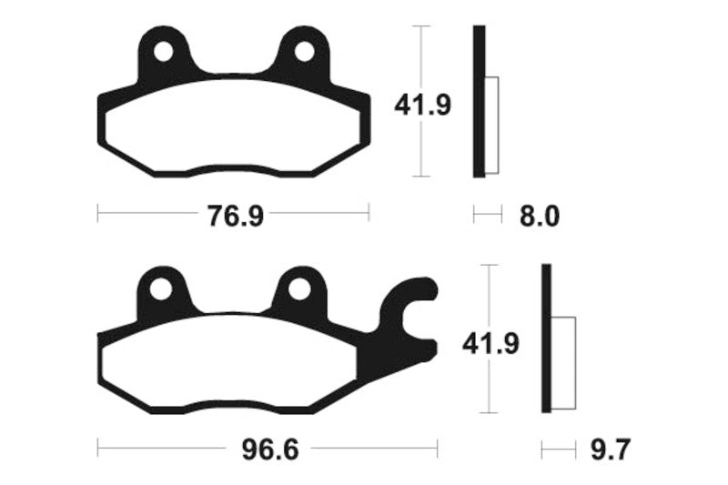 Tecnium Street Performance Sintered Metal Brake Pad - MR133 1023039