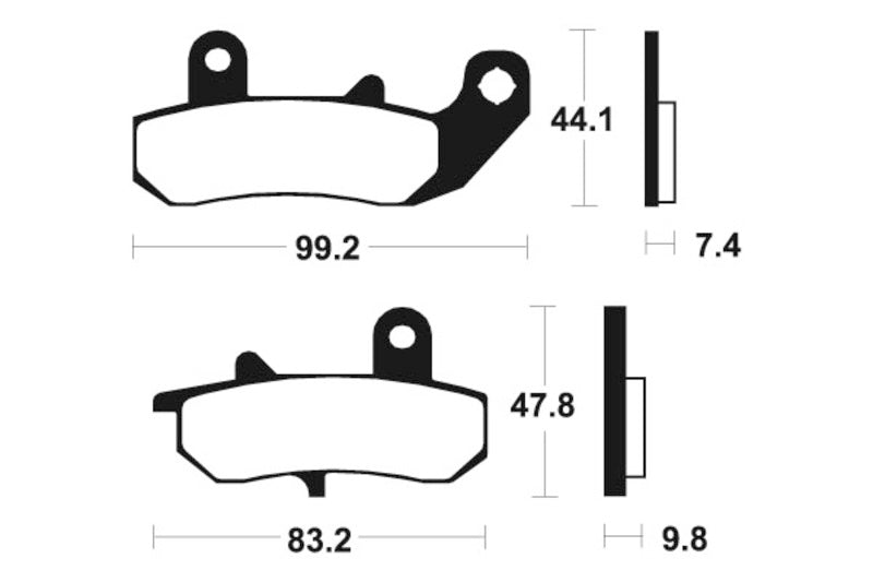 Tecnium Street Performance Sintered Metal Brake Pad - MR135 1023040