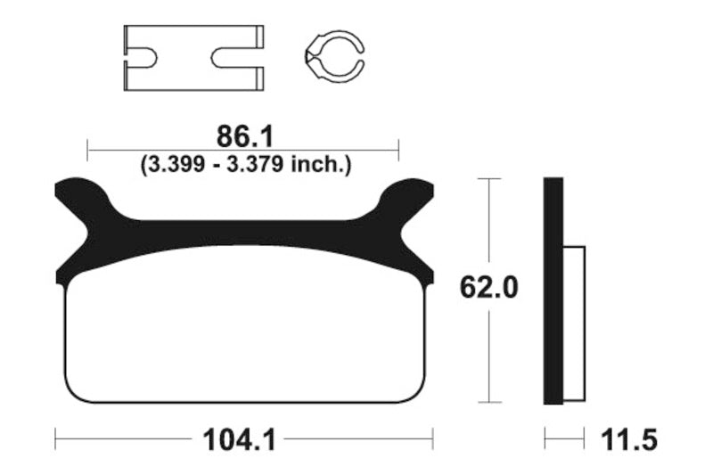 Tecnium Street Performance Sintered Metal Brake Pad - MR168 1023045