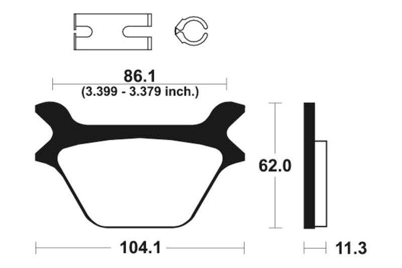 Tecnium Street Performance Sintered Metal Brake Pad - MR169 1023046