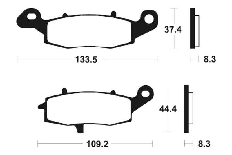 Tecnium Street Performance Sintered Metal Brake Pad - MR204 1023055