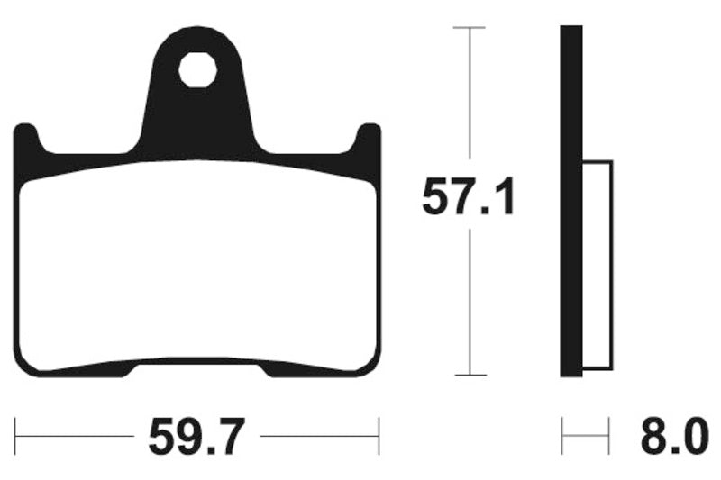 Tecnium Street Performance Sintered Metal Brake Pad - MR215 1023057