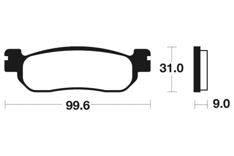 Tecnium Street Performance Sintered Metal Brake Pad - MR228 1023059