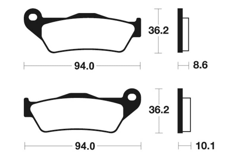 Tecnium Street Performance Sintered Metal Brake Pad - MR242 1023063