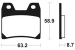 Tecnium Street Performance Sintered Metal Brake Pad - MR270 1023070