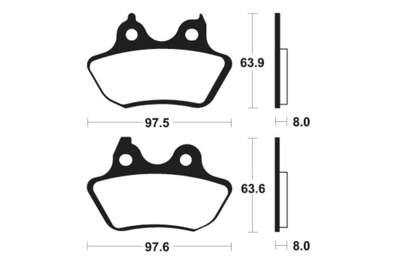 Tecnium Street Performance Sintered Metal Brake Pad - MR346 1023080