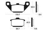 Tecnium Street Performance Sintered Metal Brake Pad - MR57 1023096