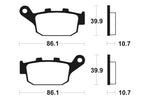 Tecnium Maxi Scooter Sintered Metal Brake Pad - MSS114 1023177