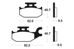 Tecnium Maxi Scooter Sintered Metal Brake Pad - MSS254 1023199