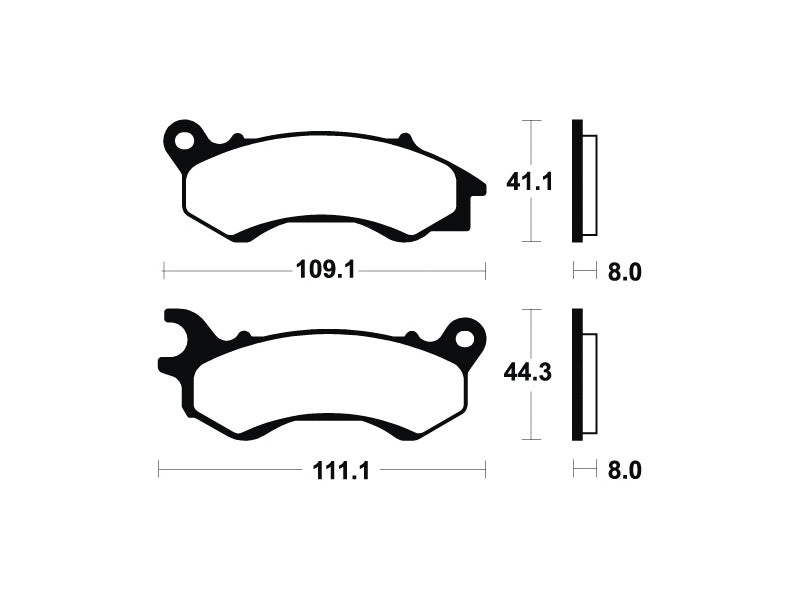 Tecnium Maxi Scooter Sintered Metal Brake Pad - MSS373 1023222