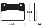 Tecnium Maxi Scooter Sintered Metal Brake Pad - MSS393 1023225