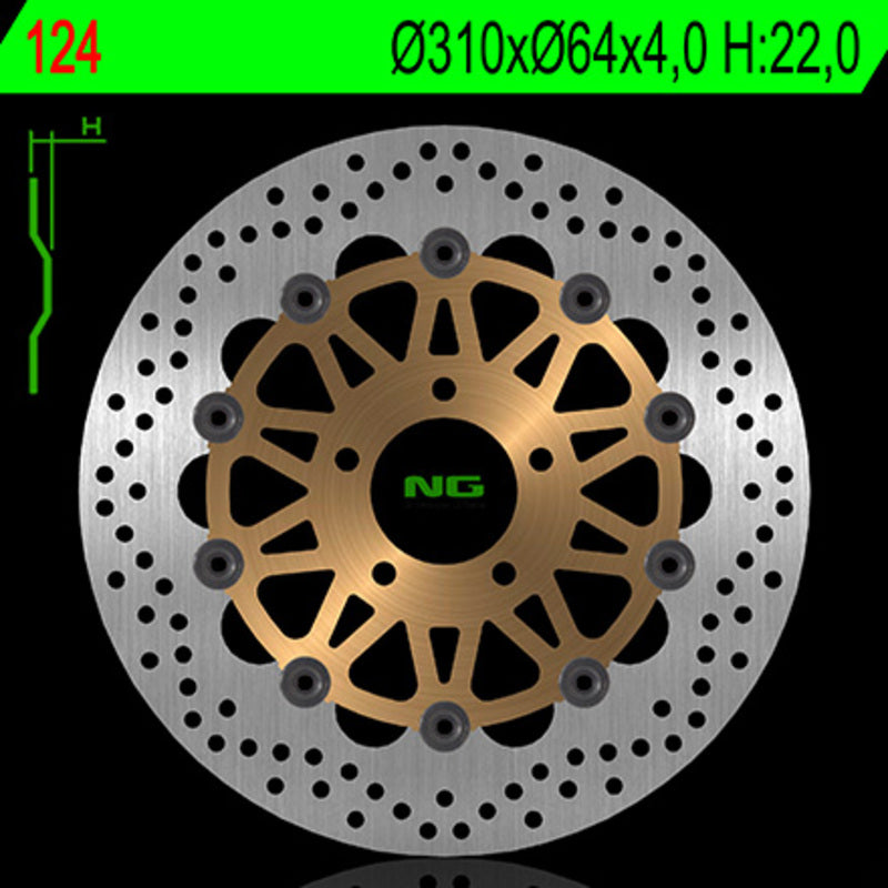 Ng Runda de disc de frână 124