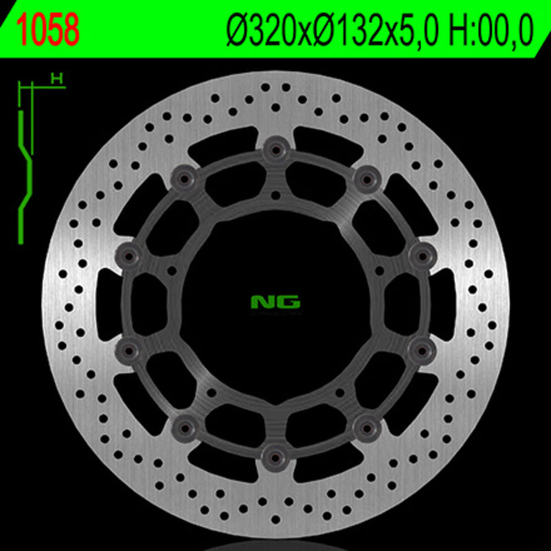 Ng Runda de disc de frână 1058