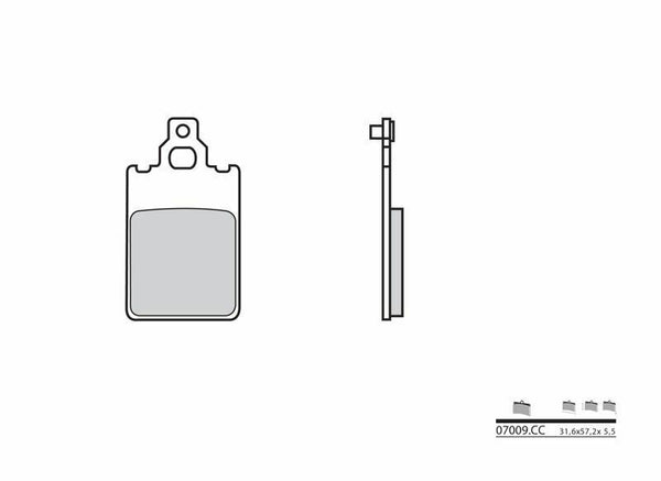 Plăci de frână din ceramică cu scuter Brembo - 07009 07009