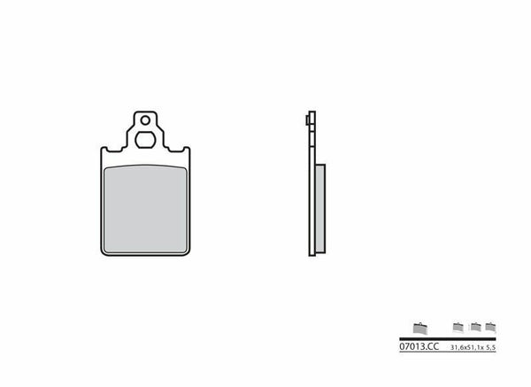 SCEMBO SCOOTER CAROFER CORAMIC PADURI - 07013 07013