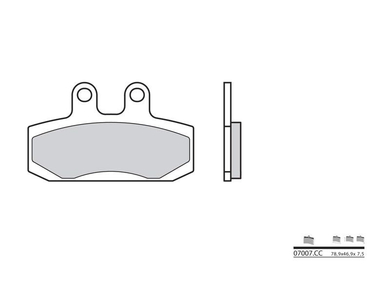 BREMBO Scooter Carbon Ceramic Brake pads - 07007CC 07007