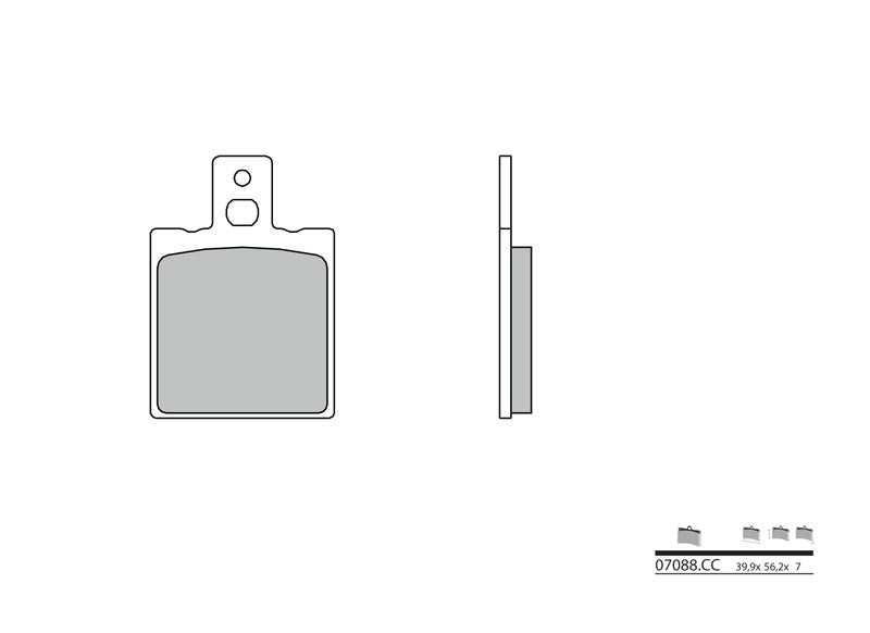 BREMBO Scooter Carbon Ceramic Brake pads - 07088CC 07088