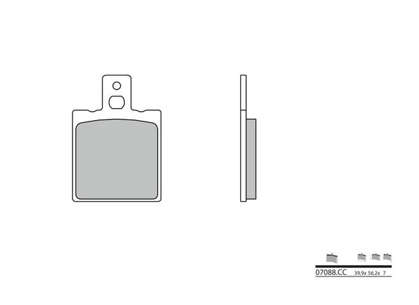 Plăci de frână din ceramică cu scuter Brembo - 07088cc 07088
