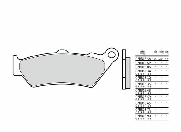 Brembo Genuine Sintered Metal Brake Pads - 07BB0390 07BB0390