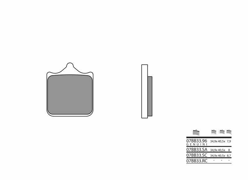 BREMBO Competition Carbon Ceramic Brake pads - 07BB33RC 07BB33RC