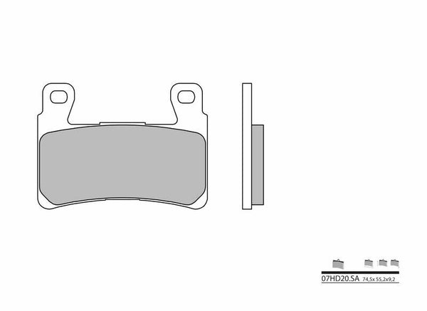 Brembo Street Sintered Metal Brake Pads - 07HD20SA 07HD20SA
