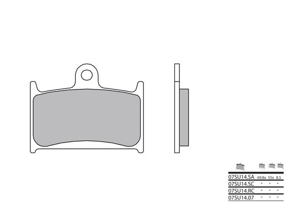 Brembo Street Sintered Metal Brake Pad - 07SU14LA 07SU14LA