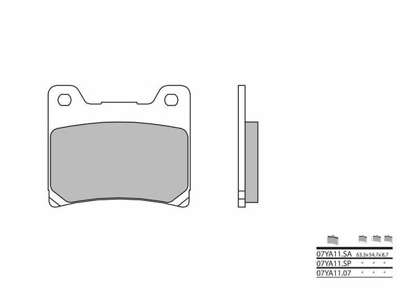 Brembo Street Sintered Metal Brake Pad - 07YA11SP 07YA11SP