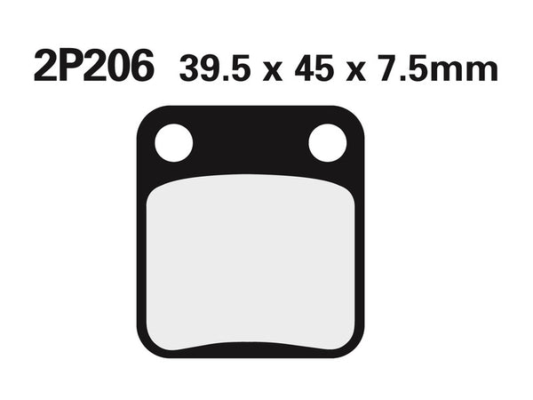 Nissin Off-Road Semi-metalice Pads-2P-206GS 2P-2010