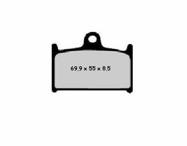 Nissin Street Street Semi-Metallic Pads-2P-201NS 2P-201S