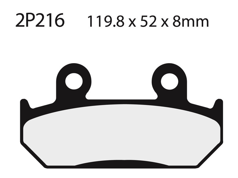 NISSIN Stradă Semi-Metalice Plăcuțe de Frână - 2P-216NS 2P-216NS 