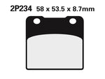 NISSIN Street Semi-Metallic Brake pads - 2P-234NS 2P-234NS