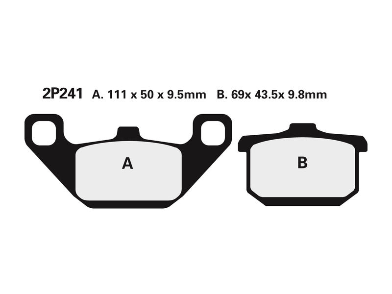 NISSIN Street Semimetalice plăcuțe de frână - 2P-241NS 2P-241NS 