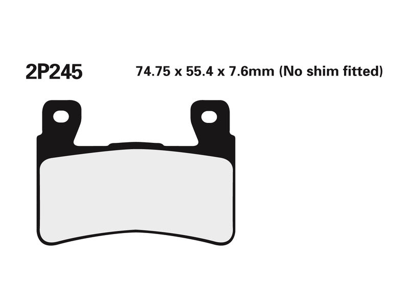 NISSIN Street Semi-Metallic Plăcuțe de frână - 2P-245NS 2P-245NS 