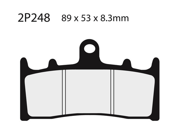 Nissin Street Semi-Metallic Brake Pads-2P-248NS 2P-248NS