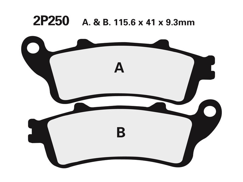 NISSIN Street /Off-Road Sintered Metal Brake pads - 2P-250ST-F2 2P-250ST-F2