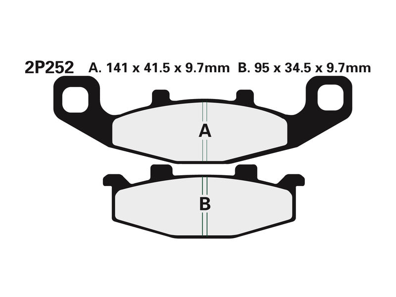 Plăcuțe de frână semi-metalice NISSIN Street - 2P-252NS 2P-252NS 