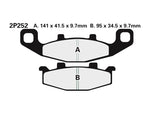 Plăcuțe de frână semi-metalice NISSIN Street - 2P-252NS 2P-252NS 